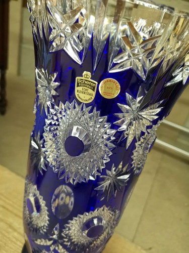 Bleikristall vase kobaltblau - bleikristall,