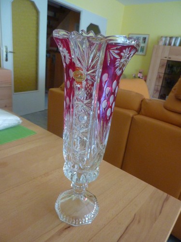 Vase bleikristall 34cm - vase, groß