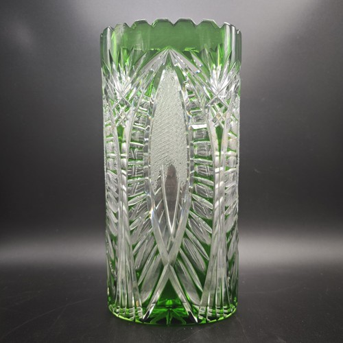 Vase oval bleikristall - vase, oval,