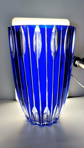 Bleikristall vase kobaltblau - vase,,