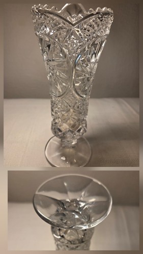 Vintage bleikristallvase stern - vintage,