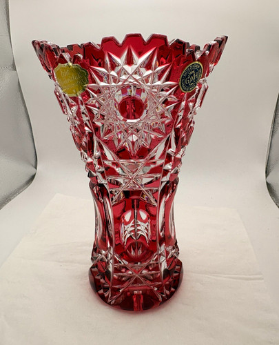 Vintage bleikristall vase - bleikristall,