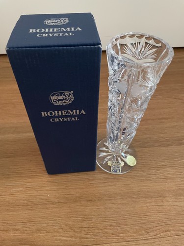 Bohemia bleikristall vase - bleikristall,