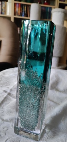 Ingrid glas vase petrol - glas,