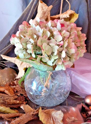 Vintage bleikristall kugelvase - bleikristall,
