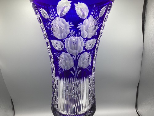 Vase bleikristall antikglas - vase,
