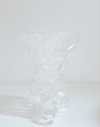 Vintage bleikristall vase - vintage,