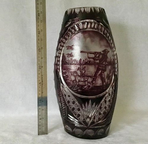Bleikristall überfang vase - Überfang,