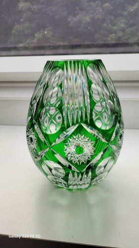 Bleikristall vase grün - bleikristall,