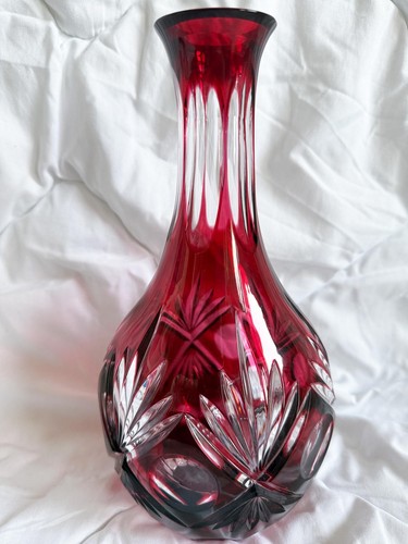 Bleikristallvase rubinrot - in,