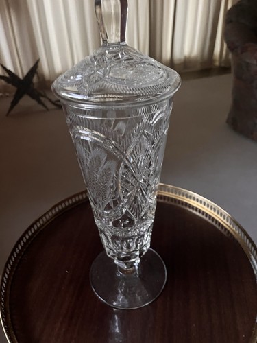 Bleikristall glas deckelvase - bleikristall,