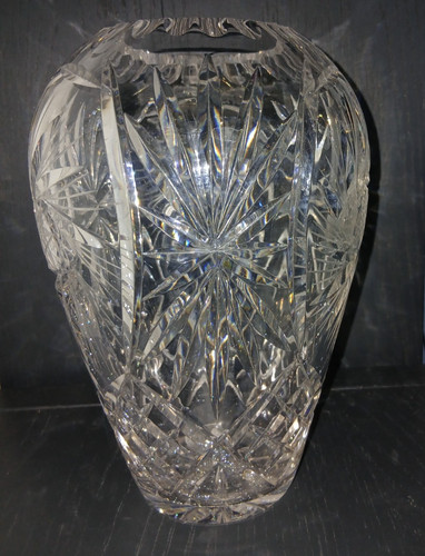 Vintage bleikristall vase - vintage,