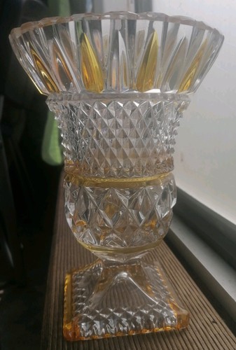 Vase pokal mit gold überfang - vase,