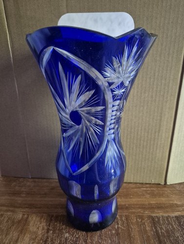 Bohemia bleikristall vase - bohemia,