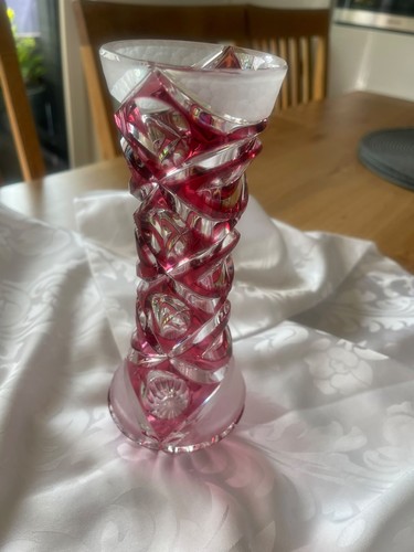 Bleikristall vase rosa - bleikristall,