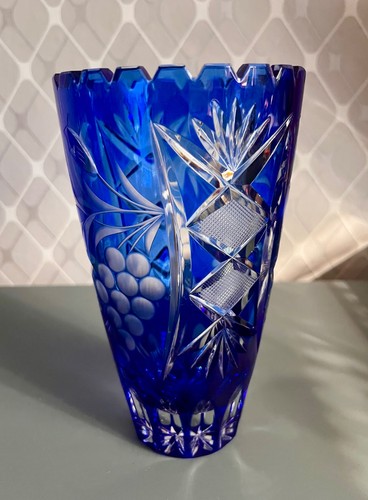 Massive bleikristall vase - massive,