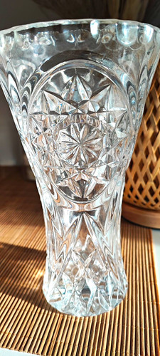 Vintage bleikristall vase - bleikristall,