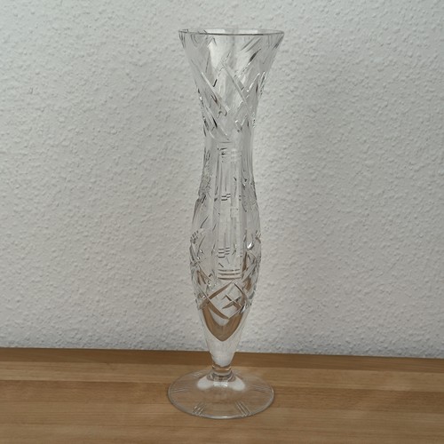 Vintage bleikristall vase - vintage,