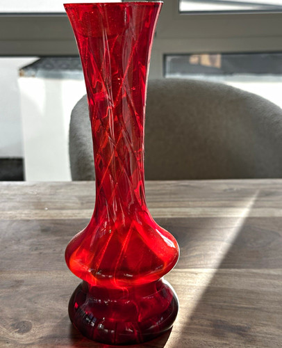 Vintage bleikristall vase - vintage,