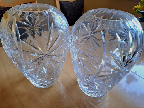 Bleikristall vase - 2x,
