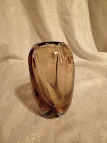 Glas vase altrosa braun 14 - glas,